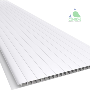 Imagem de Forro PVC Branco Frisado 4,00 m (0,80 m²) 
